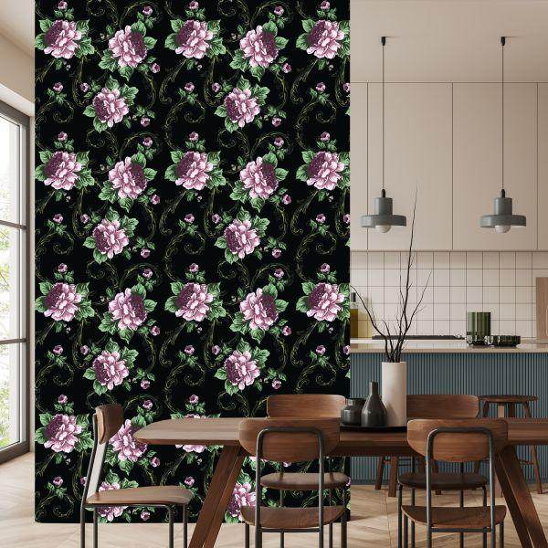 Behang Bloeiende Bloemen - Afbeelding 4