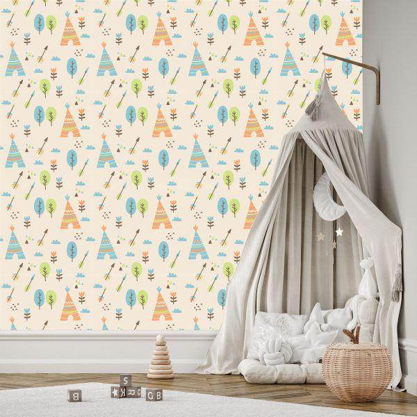 Behang Wolken, Bloemen, Natuur - Afbeelding 3