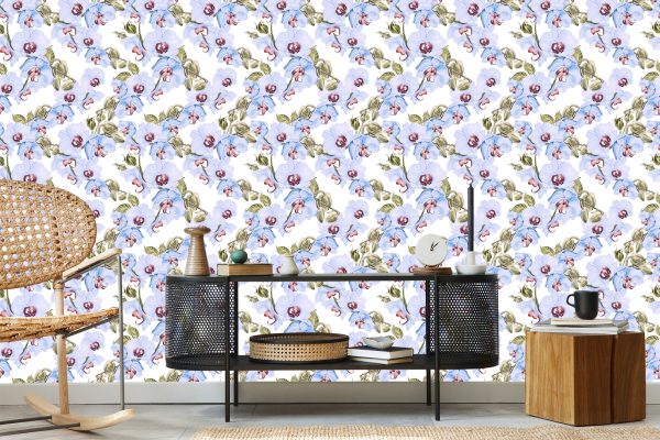 Behang Voor Woonkamer Orchideeën, Bladeren, Natuur, Planten - Afbeelding 5