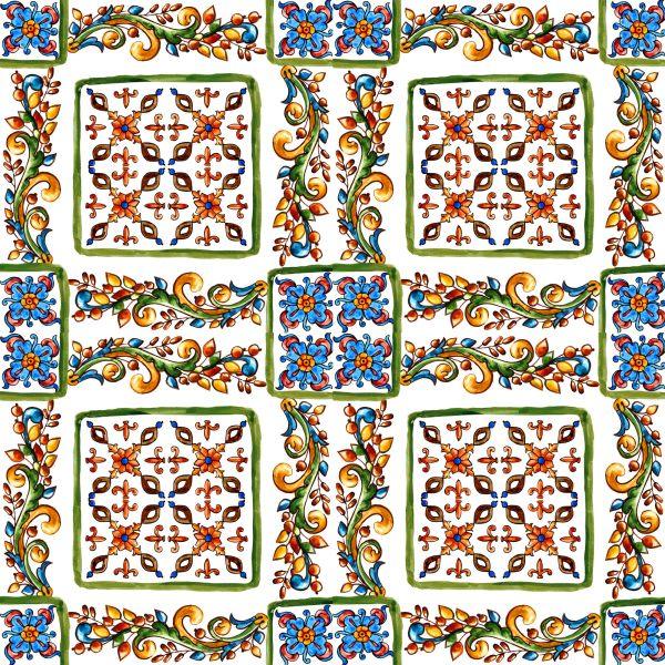 Behang Kleurrijke Mozaïektegels Voor De Keuken - Afbeelding 2
