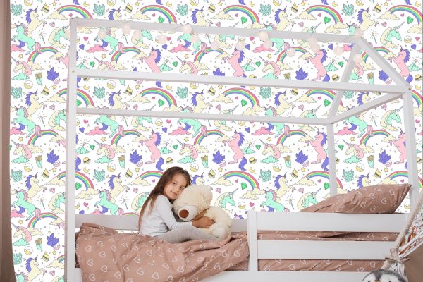 Behang Voor Kinderen - Eenhoorns In Fantasieland - Afbeelding 7