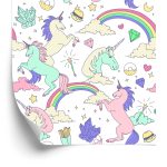 Behang Voor Kinderen - Eenhoorns In Fantasieland