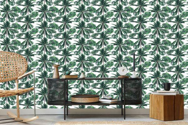 Behang Natuur Palmbos Voor Woonkamer Slaapkamer - Afbeelding 5