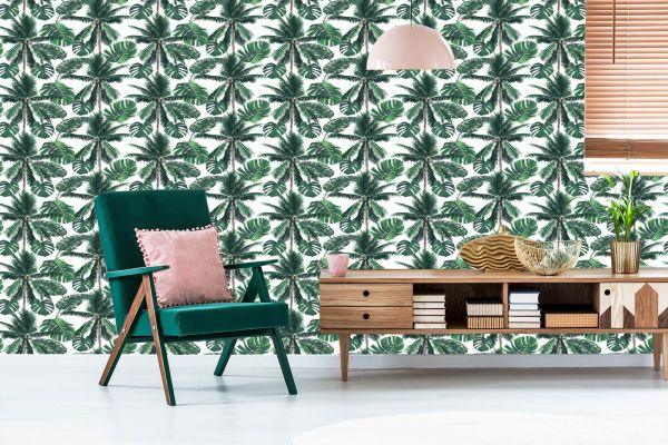 Behang Natuur Palmbos Voor Woonkamer Slaapkamer - Afbeelding 6