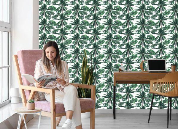 Behang Natuur Palmbos Voor Woonkamer Slaapkamer - Afbeelding 7