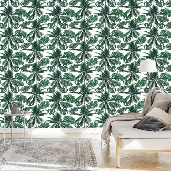 Behang Natuur Palmbos Voor Woonkamer Slaapkamer - Afbeelding 3