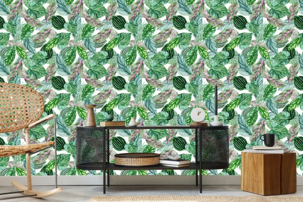 Behang Groene Bladeren - Afbeelding 5
