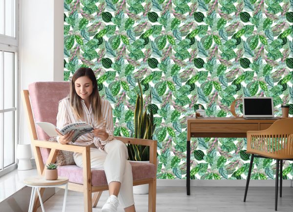 Behang Groene Bladeren - Afbeelding 7