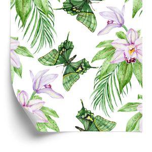 Behang Voor Slaapkamervlinders, Bloemen, Planten