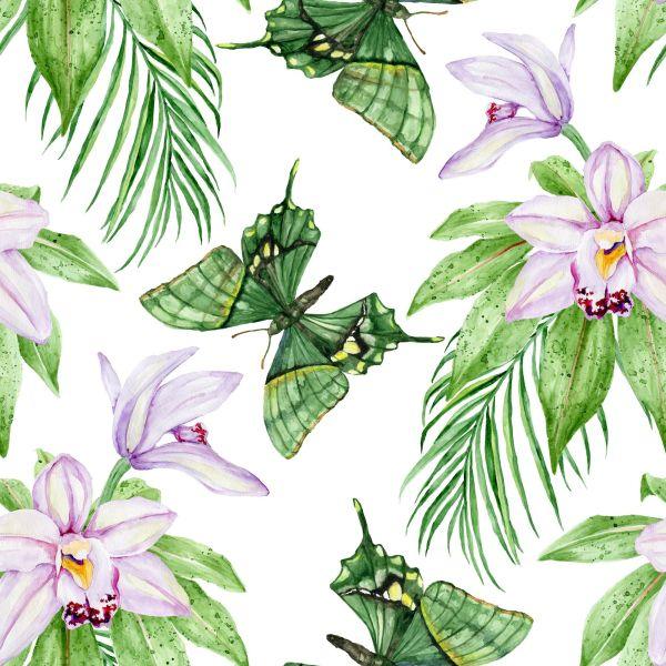 Behang Voor Slaapkamervlinders, Bloemen, Planten - Afbeelding 2
