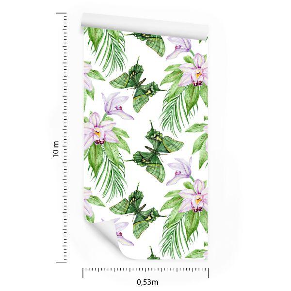 Behang Voor Slaapkamervlinders, Bloemen, Planten - Afbeelding 8