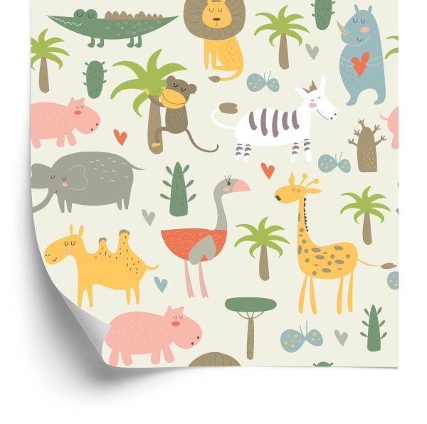 Behang Voor Kinderen - Wilde Dieren
