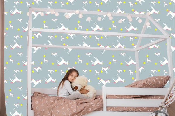 Behang Voor Kinderen - Eenhoorns En Sterren - Afbeelding 7