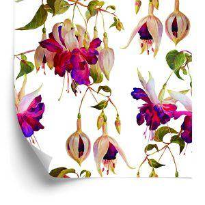 Behang Bloemen Fuchsia Natuur Natuur Voor Woonkamer