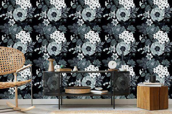 Behang Vintage Pioenrozen - Afbeelding 5