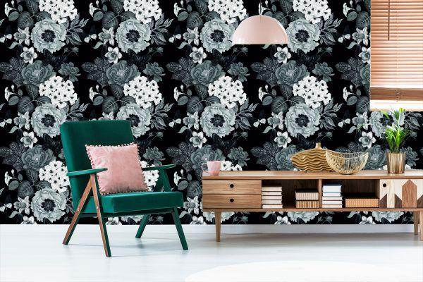 Behang Vintage Pioenrozen - Afbeelding 6