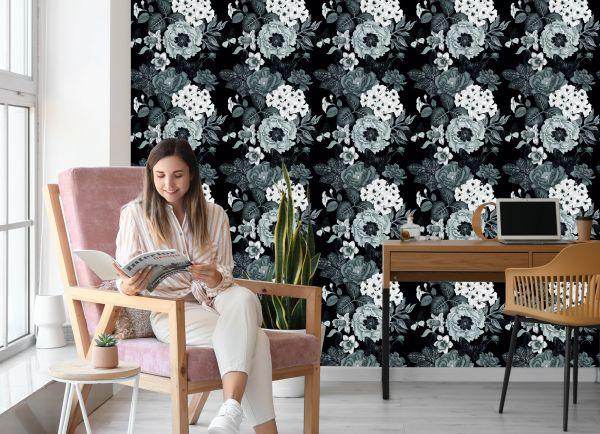 Behang Vintage Pioenrozen - Afbeelding 7
