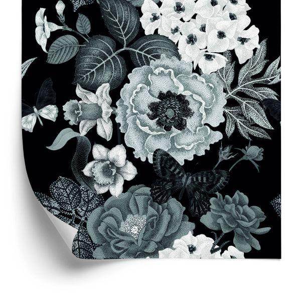 Behang Vintage Pioenrozen