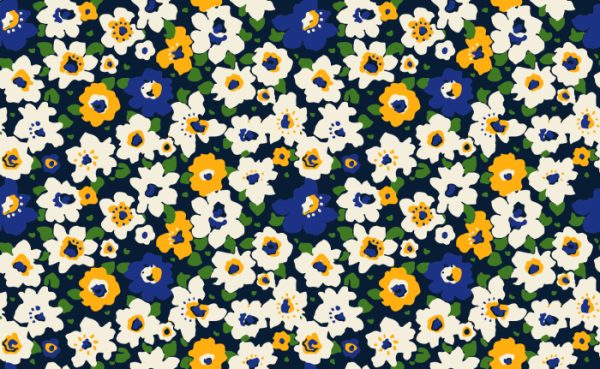 Behang Modieus Bloemenpatroon - Afbeelding 2