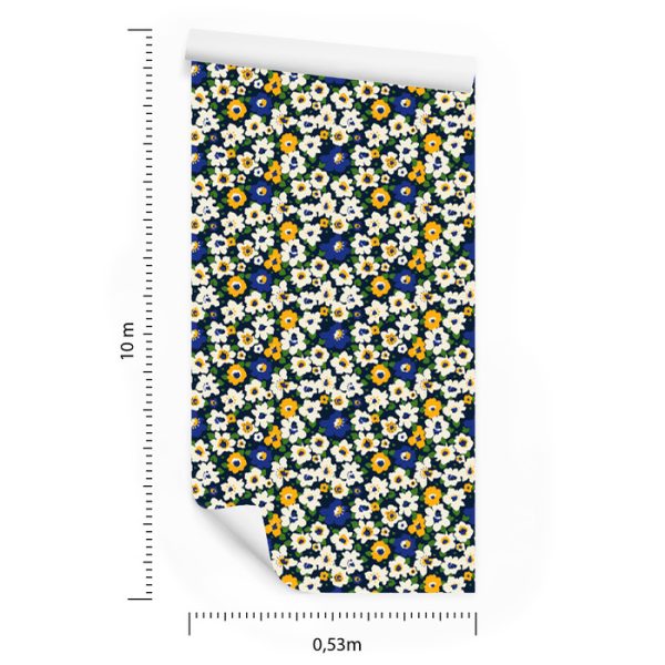 Behang Modieus Bloemenpatroon - Afbeelding 8