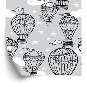 Behang Ballonnen Met Sterren Op De Achtergrond
