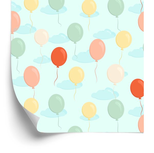 Behang Kleurrijke Kleine Ballonnen