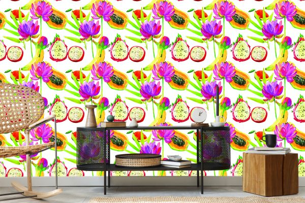 Behang Met Fruit Bloemen Voor Keuken Eetkamer - Afbeelding 5