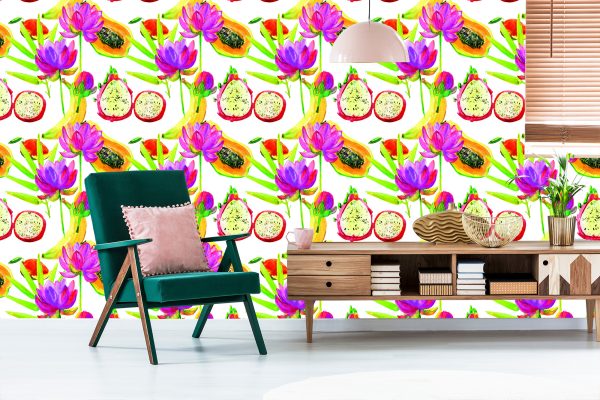 Behang Met Fruit Bloemen Voor Keuken Eetkamer - Afbeelding 6