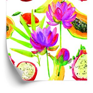 Behang Met Fruit Bloemen Voor Keuken Eetkamer