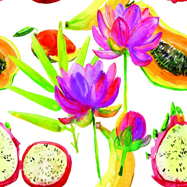 Behang Met Fruit Bloemen Voor Keuken Eetkamer - Afbeelding 2