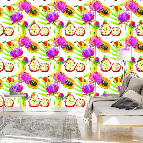 Behang Met Fruit Bloemen Voor Keuken Eetkamer - Afbeelding 3