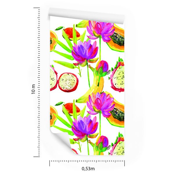 Behang Met Fruit Bloemen Voor Keuken Eetkamer - Afbeelding 8