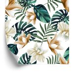 Behang Bloemen In Retrostijl