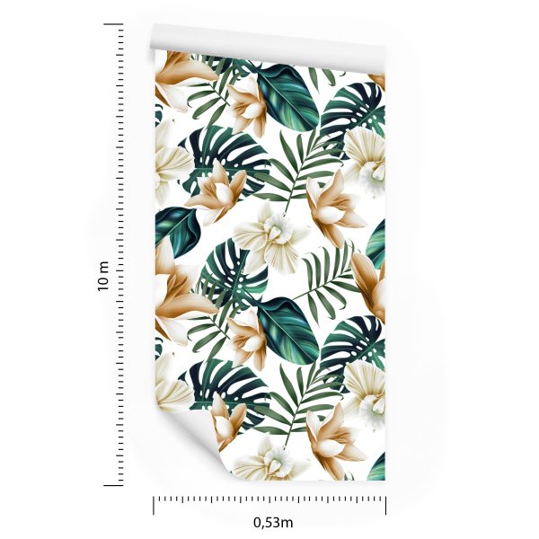 Behang Bloemen In Retrostijl - Afbeelding 8