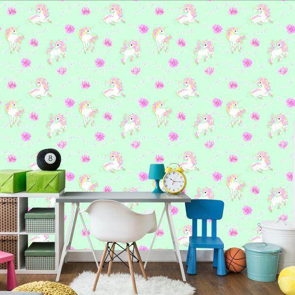 Behang Voor Kinderen - Fantastische Eenhoorns - Afbeelding 4