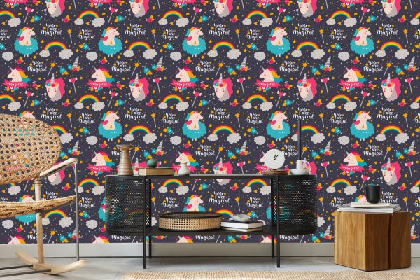 Behang Regenboog Eenhoorns - Afbeelding 5