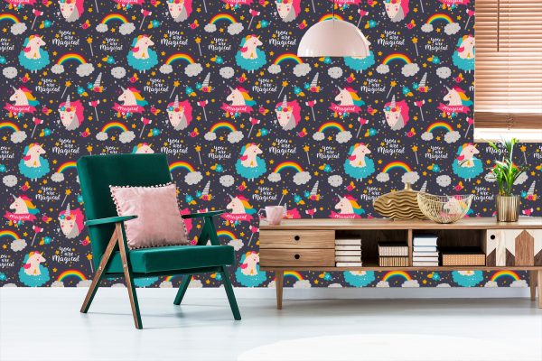 Behang Regenboog Eenhoorns - Afbeelding 6