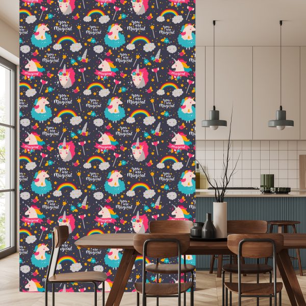 Behang Regenboog Eenhoorns - Afbeelding 4