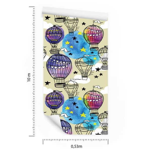 Behang Voertuig Ballonnen - Afbeelding 8