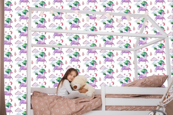 Behang Voor Kinderen - Slapende Eenhoorns - Afbeelding 7