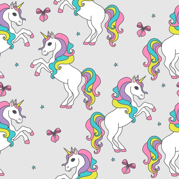 Behang Voor Kinderen - Regenboogeenhoorns - Afbeelding 2