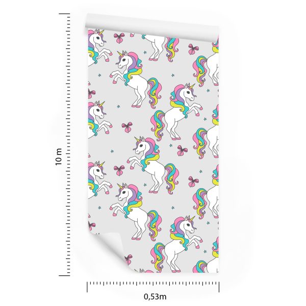 Behang Voor Kinderen - Regenboogeenhoorns - Afbeelding 8