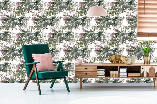 Behang Aquarel Bloemen - Afbeelding 6