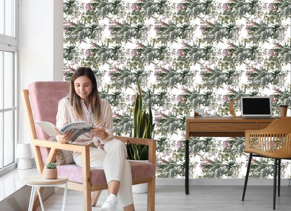 Behang Aquarel Bloemen - Afbeelding 7