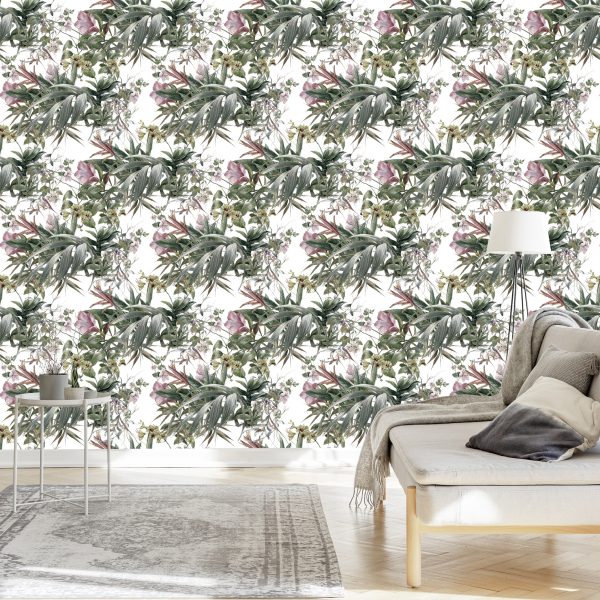 Behang Aquarel Bloemen - Afbeelding 3