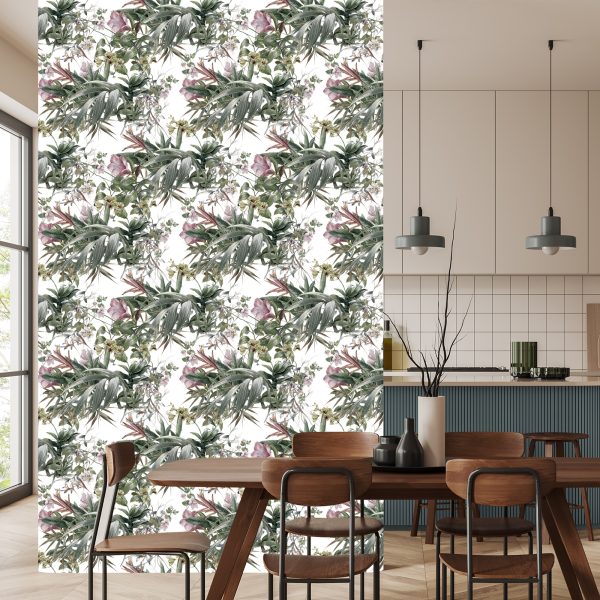 Behang Aquarel Bloemen - Afbeelding 4