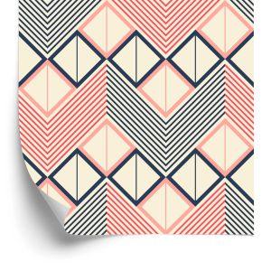 Behang Geometrische Patronen In Retrostijl