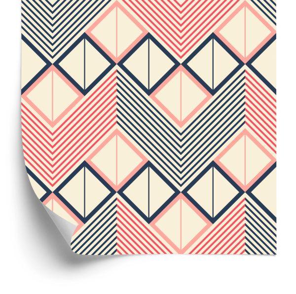 Behang Geometrische Patronen In Retrostijl