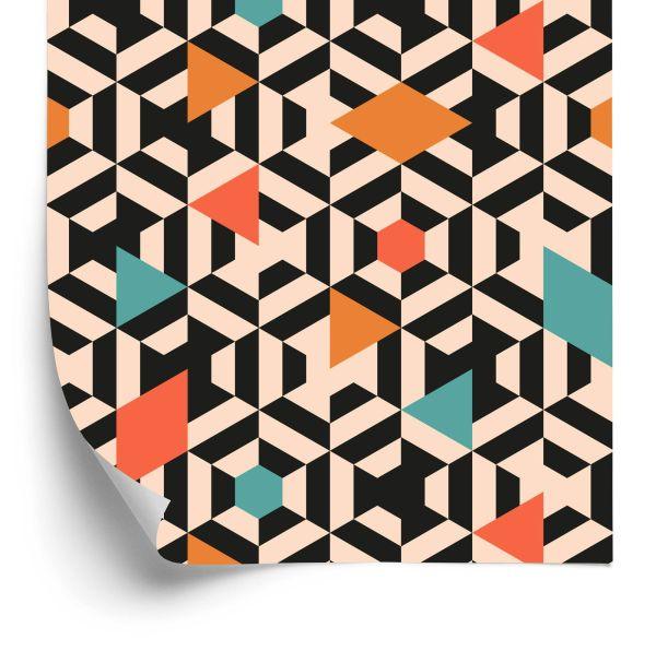 Behang Kleurrijke Geometrische Patronen