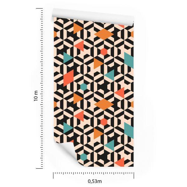Behang Kleurrijke Geometrische Patronen - Afbeelding 8